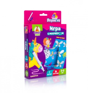 Гра з маркером «Пиши та витирай. Єдинороги» VT5010-17 (укр) Vladi Toys