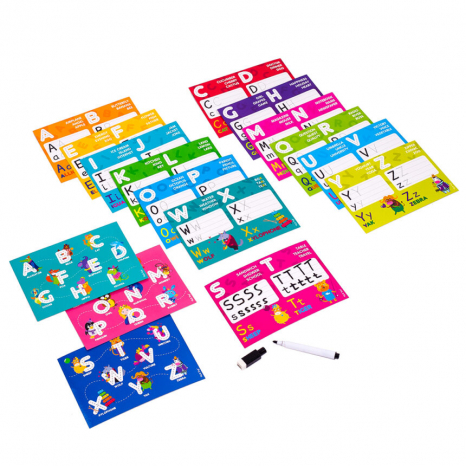 Гра з маркером "Пиши та витирай. Англійський алфавіт" Vladi Toys. VT5010-23 (укр)