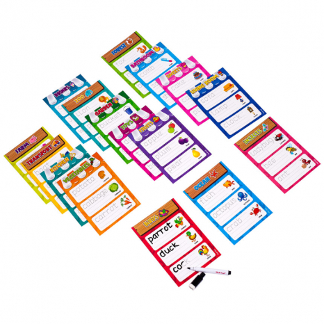 Гра з маркером "Пиши та витирай. Перші англійські слова" Vladi Toys. VT5010-24 (укр)