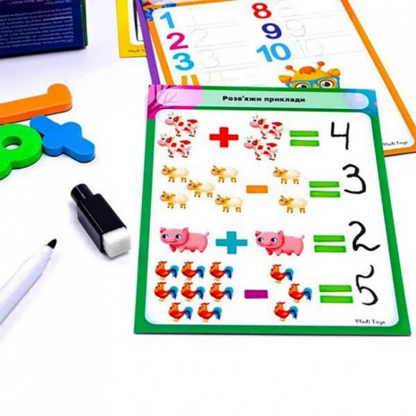 Магнітний набір "Математика з маркером" VT5411-16 (укр) VladiToys