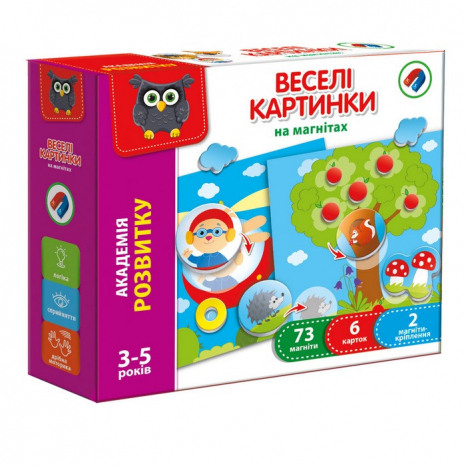 Гра магнітна для малюків "Веселі картинки" Vladi Toys