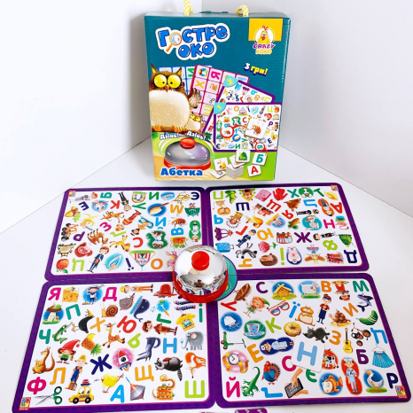 Настольная игра со звонком «Зоркий глаз. Азбука» (укр) VT8010-14 Vladi Toys