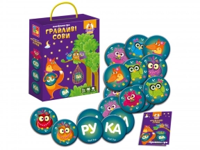 Игра с фишками «Грайливі сови. Бачу слово!» Vladi Toys
