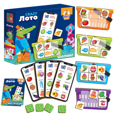 Настольная игра Лото / Настільна гра CRAZY Лото, Vladi Toys (Влади) VT8055-09