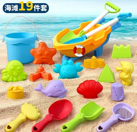 Пісочний набір тачка, відро, граблі, сито, W 218-45