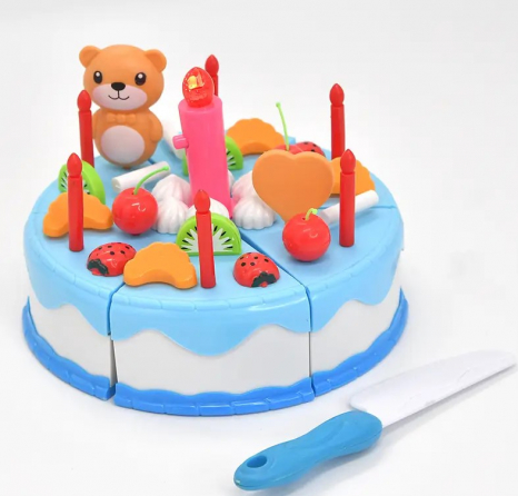 Ігровий набір на липучках "Святковий торт зі свічкою" WD-T56/Y56