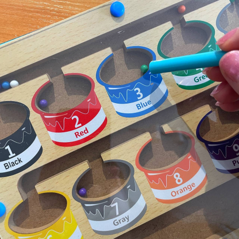 Дерев'яна іграшка WD13022 магнітний сортер-блансир рахунок у коробці р. 26,5*19,5 см.