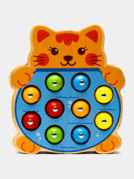 Дерев'яна магнітна риболовля Котик WD13104