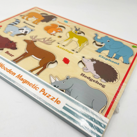Дерев'яна магнітна рамка - вкладка Дикі тварини, WD13105