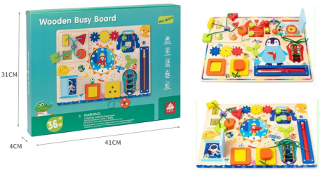 Дерев'яна розвиваюча іграшка Бізіборд для малюків WD15407