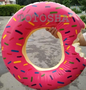 Надувной круг Розовый пончик, диаметр 100 см