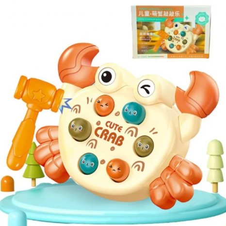 Дитяча іграшка стукалка WQ-58 з молоточком Краб