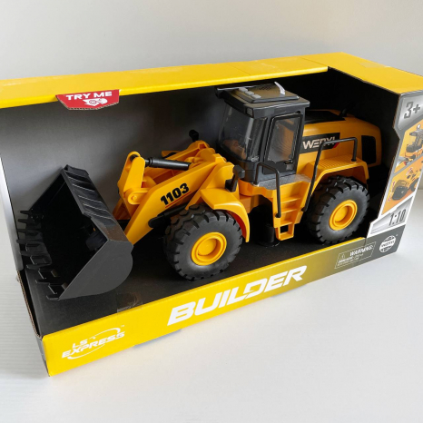 Спецтехніка WY 1103 A “Екскаватор”, звук, підсвічування, інерція, гумові колеса, масштаб 1:10, в коробці