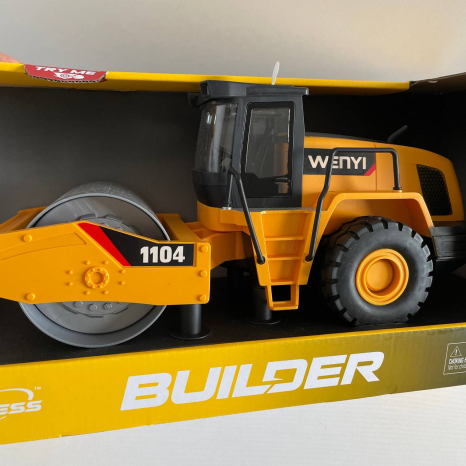 Спецтехніка WY 1104 A “Дорожній каток”, звук, підсвічування, інерція, гумові колеса, масштаб 1:10, в