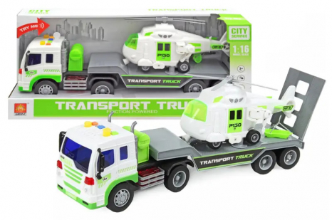 Інерційна машина - Вантажівка з гелікоптером (з музично - світловими ефектами), WY571D