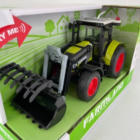 Інерційний іграшковий трактор з ковшом зі світлими та звуковими ефектами