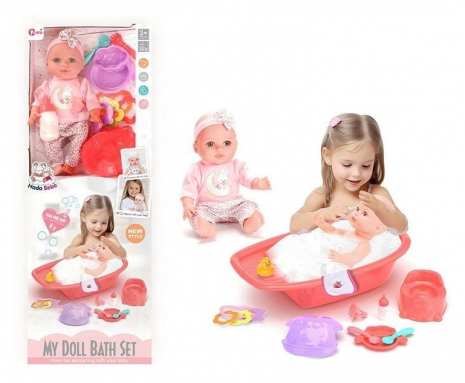 Пупс з ванночкою  WZB 8125-4