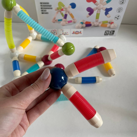 Конструктор магнітний трубочки, Tube Block, 26 деталей XC-F1