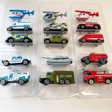 Набор металлических машин, транспорт 15шт, знаки дорожного движения, XG879-234