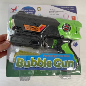 Пістолет стріляє мильними бульбашками, зі світлом