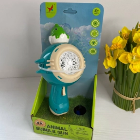 Пістолет з мильними бульбашками з підсвічуванням, акумулятор, пляшечка з мильним розчином XH 136