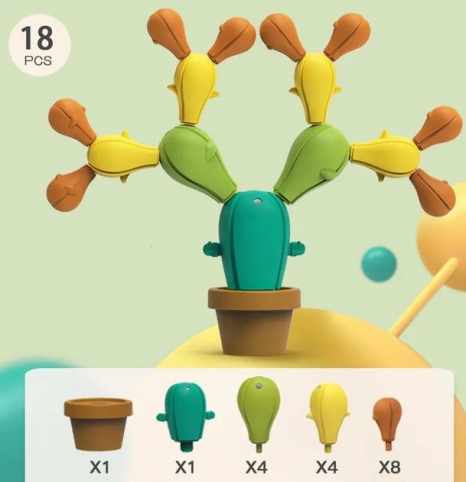 Розвиваюча іграшка Монтессорі  балансир Кактус XQS2060A