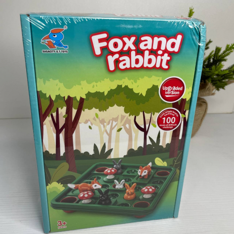 УЦІНКА!!! Настільна гра - головоломка Лисиця та кролик (100 логічних завдань)