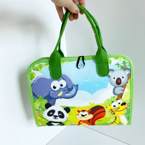 Розвиваюча дитяча гра Сумочка - бізіборд Будиночок: липучки, пальчикові ігри, фетрові елементи XX 45284-2