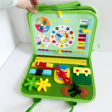 Розвиваюча дитяча гра Сумочка - бізіборд Будиночок: липучки, пальчикові ігри, фетрові елементи XX 45284-2