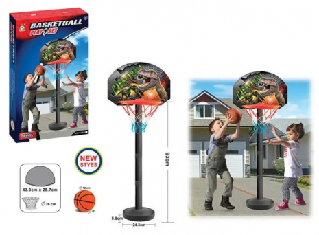 Дитяча баскетбольна стійка з надувним м'ячем (висота 93 см, кільце 26 см) YF 395 A