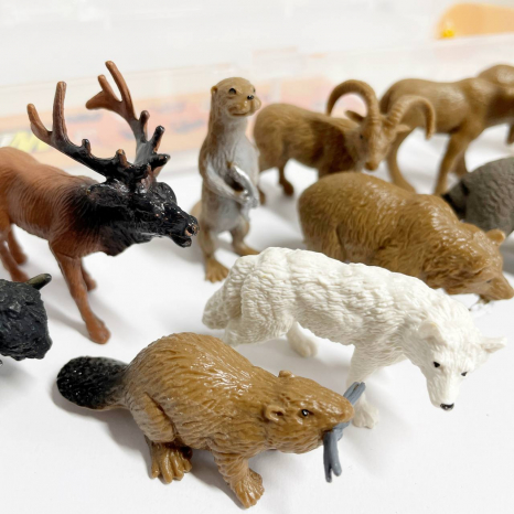 Набір фігурок "Екзотичних тварини" у футлярі, YJ 839