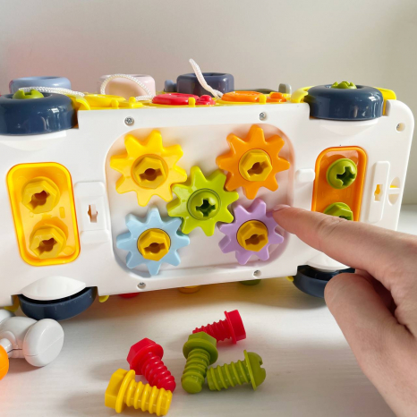 Конструктор-автобус з шурупами та викрутками, рухомими елементами  YL517