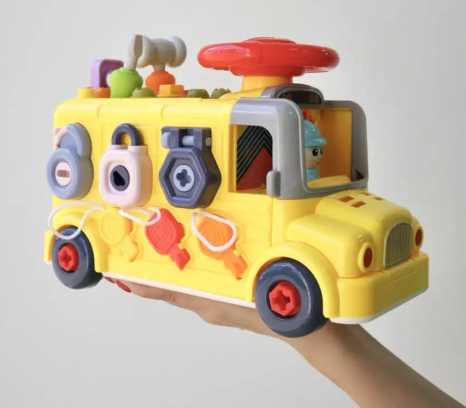 Конструктор-автобус з шурупами та викрутками, рухомими елементами  YL517