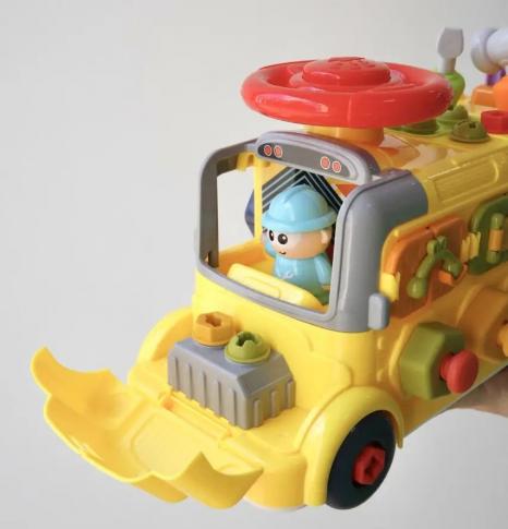 Конструктор-автобус з шурупами та викрутками, рухомими елементами  YL517