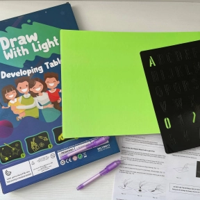 Дошка для малювання  "Малюй світлом", ручка на батарейці, люмінесцентна дошка, YM 811