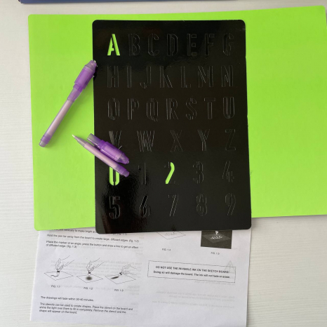 Дошка для малювання  "Малюй світлом", ручка на батарейці, люмінесцентна дошка, YM 811