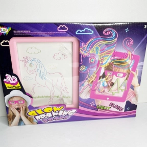 Магічна дошка для малювання з 3D-ефектом, з підсвіткою і фломастерами YM177