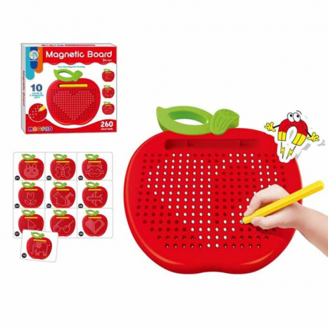 Магнітна дощечка (планшет) для малювання 260 кульок Яблуко YM2225