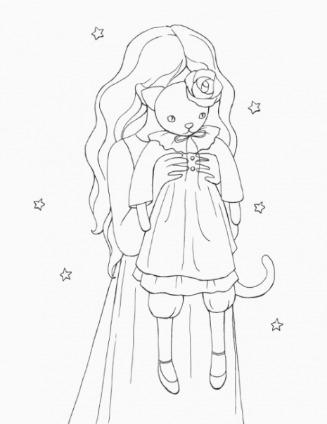 Фешн - раскраска для девочек #girls#fashion#cats101030У