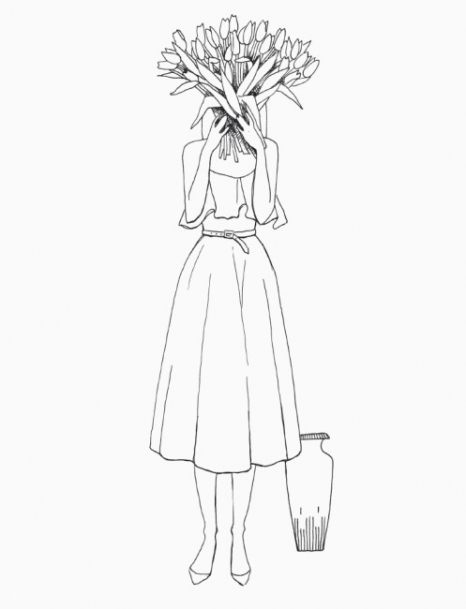 Фешн - розмальовка для дівчаток #girls#fashion#flowers