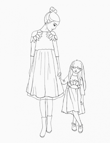 Фешн - розмальовка для дівчаток #girls#fashion#flowers