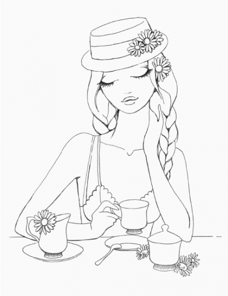 Фешн - розмальовка для дівчаток #girls#fashion#flowers