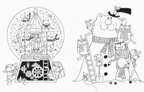 Раскраска. Миллион рождественских котов (у) Z101033У