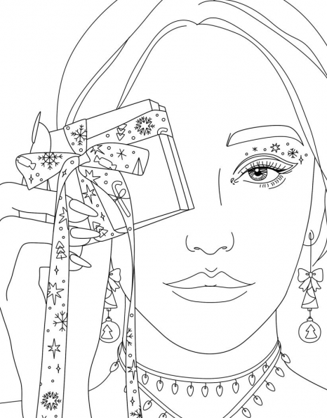 Дитяча розмальовка #girls#fashion#christmas