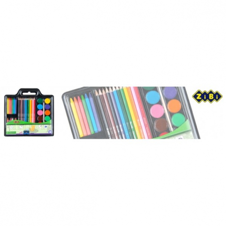 Набір для малювання 5 в1 ZiBi (олівці, воскова крейда, фарби)