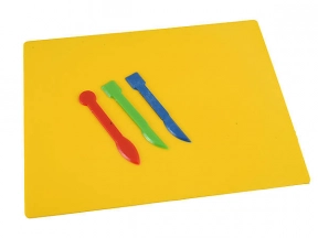 Дошка для пластиліну та 3 стеки, жовта